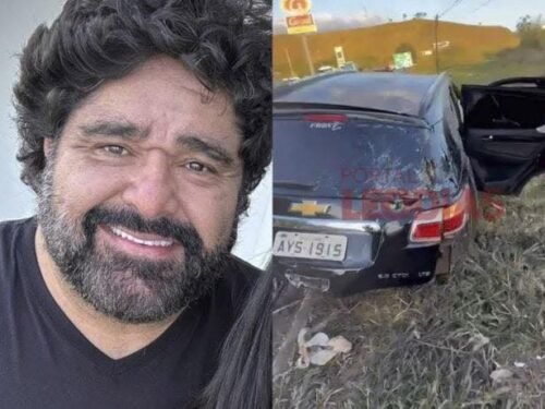 Fabiano, da dupla César Menotti e Fabiano, sofre acidente na BR-040, em Juiz de Fora-MG