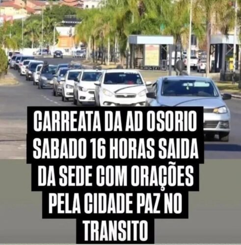 Igreja Assembleia de Deus de Osório promove Carreata pela Paz no Trânsito