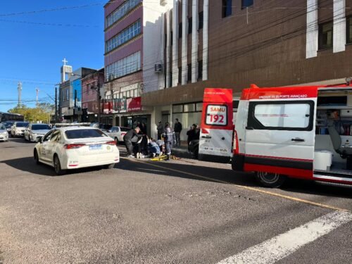 Ciclista é atropelada por carro no centro de Osório na tarde desta Quarta-feira