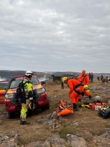Menina de 11 anos é localizada com vida após queda no Cânion Fortaleza; Bombeiros iniciam operação de resgate