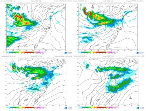 CHUVA AVANÇA PELO SUL DO BRASIL NESTA QUINTA-FEIRA