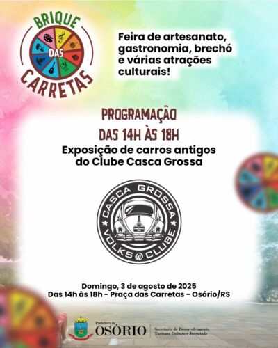 BRIQUE DAS CARRETAS AGITA OSÓRIO COM PROGRAMAÇÃO CULTURAL E MAIS DE 140 EXPOSITORES NESTE DOMINGO 1 524851884 1176433174525248 5847673027800479045 n