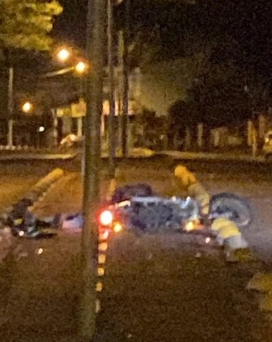 Acidente entre motociclistas é registrado na Avenida Brasil, em Osório