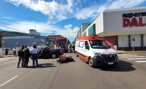 Mais um acidente de trânsito é registrado no centro de Osório nesta Quarta-feira