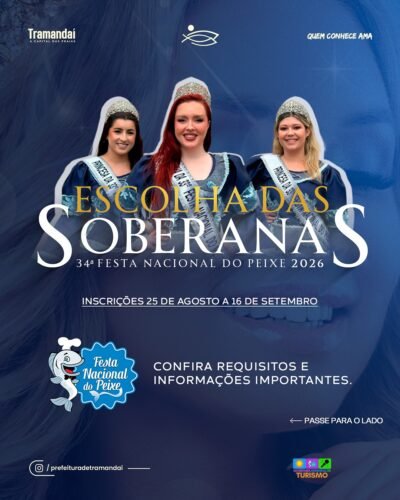 Estão abertas as inscrições para a escolha da Corte da 34ª Festa Nacional do Peixe, a maior Festa Gastronômica do Estado!
