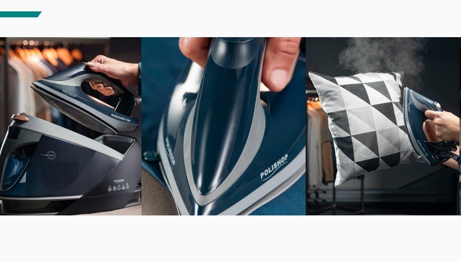 Ferro de Passar Protect & Care Polishop é o único ferro com tecnologia Auto Adapt que alcança e mantém a temperatura certa para cada tecido, sem precisar de ajustes.