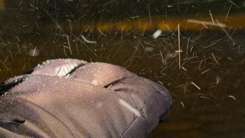 NEVE CAI NO SUL DO BRASIL NO COMEÇO DE UM FIM DE SEMANA GELADO