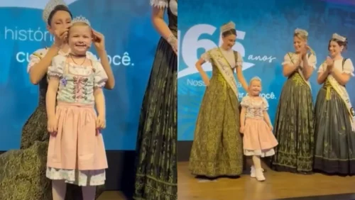 Menina de 6 anos com leucemia é coroada como a Princesa Mirim da 40ª Oktoberfest Blumenau
