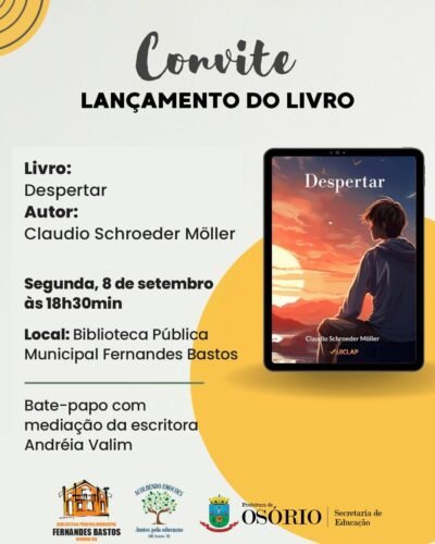 SEMANA COMEÇA COM LANÇAMENTO DE LIVRO NA BIBLIOTECA PÚBLICA FERNANDES BASTOS EM OSÓRIO