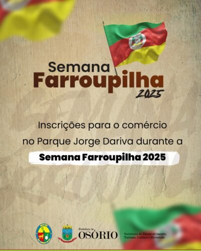 SEMANA FARROUPILHA DE OSÓRIO INICIA NESTA SEXTA-FEIRA COM TIRO DE LAÇO NO PARQUE DE EVENTOS JORGE DARIVA