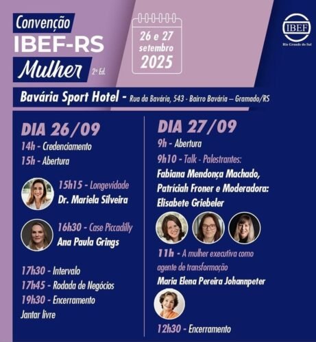 IBEF-RS promove 2ª Convenção do seu Núcleo Feminino em Gramado