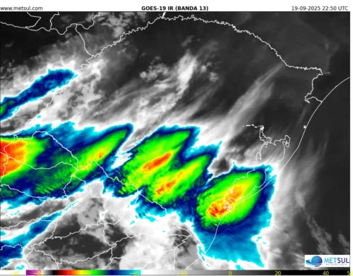 TEMPORAIS COMEÇAM NO RIO GRANDE DO SUL APÓS CALOR DE 35ºC