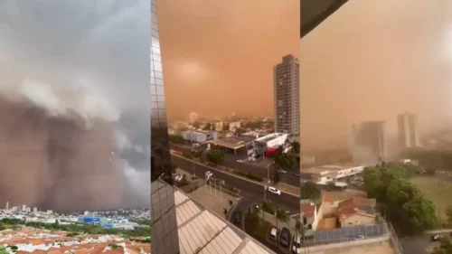 São Paulo registra tempestades de areia em meio a temporais