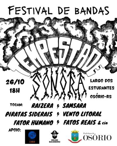 FESTIVAL TEMPESTADE SONORA VAI LEVAR MUITA MÚSICA PARA O PALCO DO LARGO DOS ESTUDANTES NO DOMINGO
