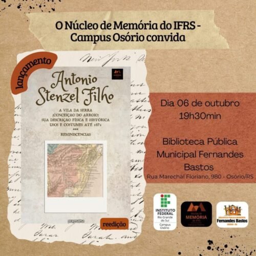 IFRS-Campus Osório resgata obra rara da literatura local com nova edição de Vila da Serra