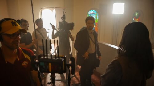 Set de gravação igreja de Arroio Grande. Foto Breno Fixman
