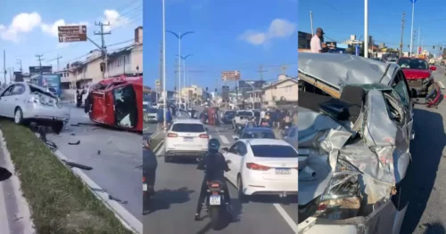 Carro tem falha mecânica ao sair da oficina e provoca acidente com 7 veículos em Florianópolis