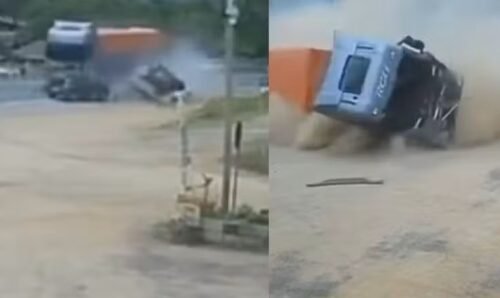 Acidente entre dois carros e carreta deixa um morto e dois feridos na BR-470 em SC