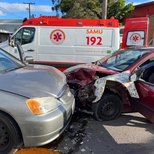 Acidente na Rua da Lagoa deixa quatro pessoas feridas em Osório