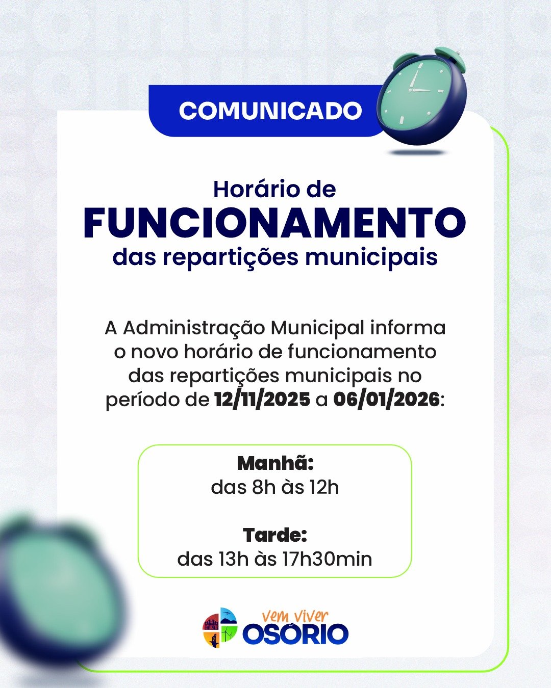 PREFEITURA DE OSÓRIO VAI AMPLIAR O HORÁRIO DE ATENDIMENTO ATÉ JANEIRO 1 579969759 1269896831845548 6968397057217662217 n