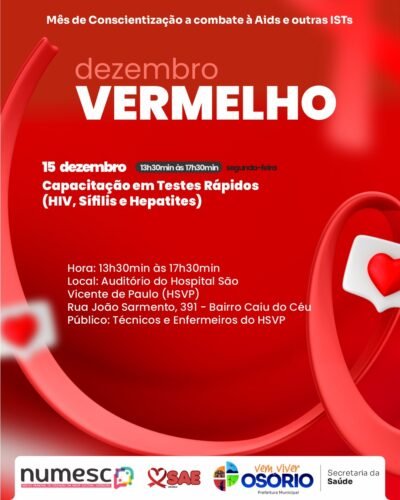 SECRETARIA MUNICIPAL DA SAÚDE VAI PROMOVER AÇÕES DE PREVENÇÃO ALUSIVAS AO DEZEMBRO VERMELHO EM OSÓRIO 6 590437948 1281290434039521 2659810541086774093 n 1