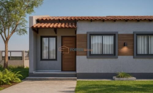 Conheça o Residencial Caminho da Lagoa - casas térreas geminadas com vaga de garagem, modernas, funcionais e com 2 dormitórios em 47m² bem distribuídos.