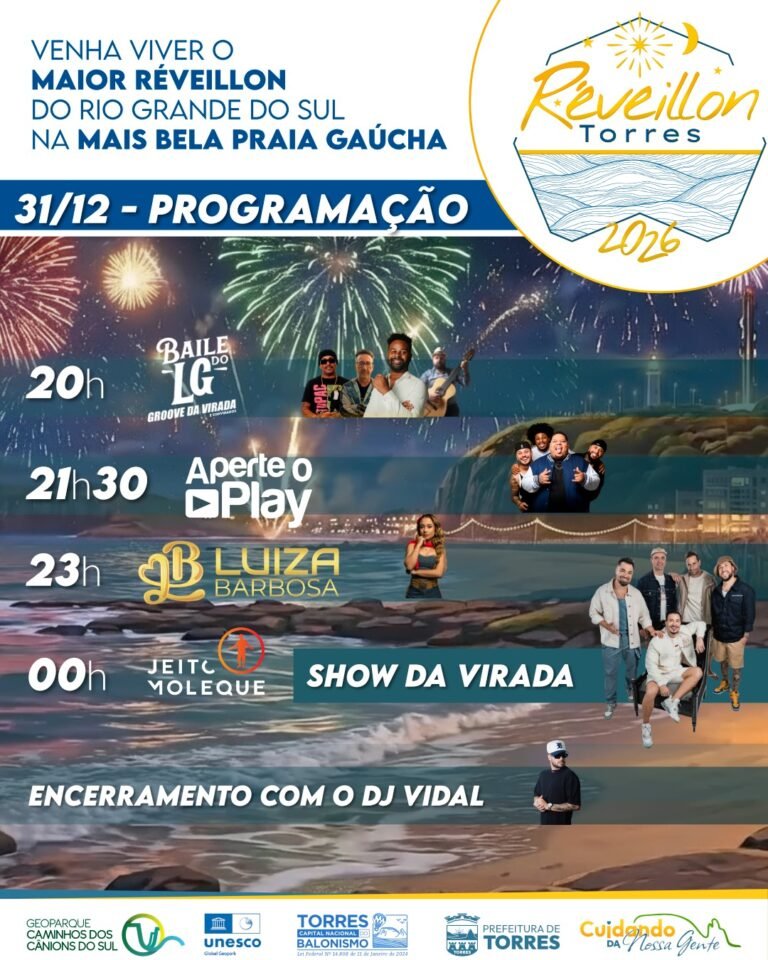 Torres divulga Programação Completa do Réveillon 2026, com Atrações nos dias 30 e 31 de Dezembro 3 603844782 1337588275069960 5769866862981154301 n