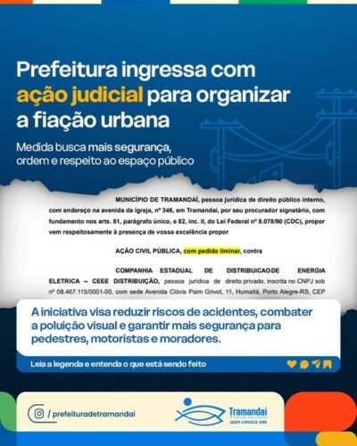 Prefeitura de Tramandaí ingressa com Ação Judicial contra a CEEE Equatorial
