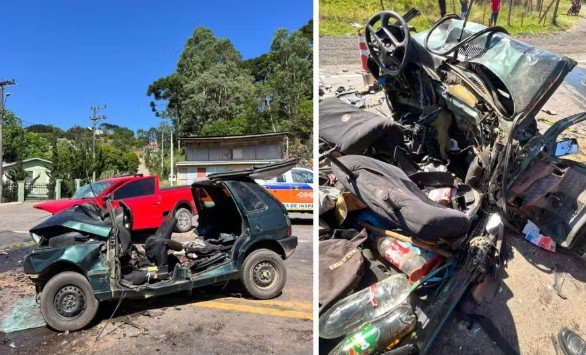 Colisão frontal entre dois carros deixa três mortos e três feridos na ERS-122 1 Screenshot 8