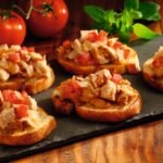 Receitas Saborosas Bruschettas de Atum, Espaguete com Tomate Cereja e Atum, Arroz de Forno com Sardinha, Espaguete com Sardinha e Tomate