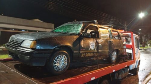 Saída de pista é registrada no Morro da Borússia, em Osório, na noite desta Quarta-feira 1 611584852 25247848278220228 1604734638635962468 n 1