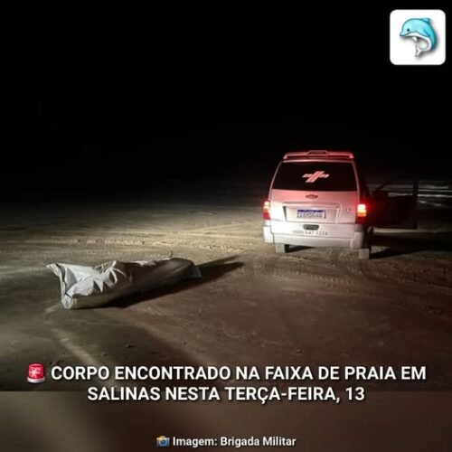 CORPO DE HOMEM É ENCONTRADO NA FAIXA DE PRAIA EM CIDREIRA