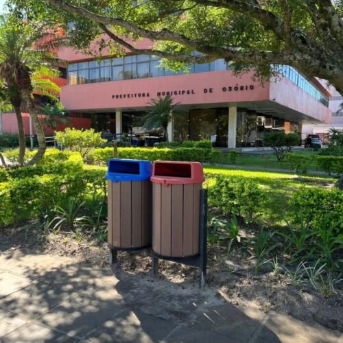 Prefeitura de Osório inicia a instalação de novas lixeiras em pontos da cidade