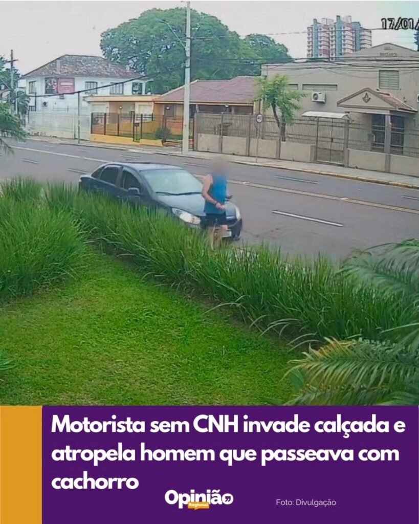 Homem &eacute; atropelado na cal&ccedil;ada enquanto passeava com cachorro em Santa Maria