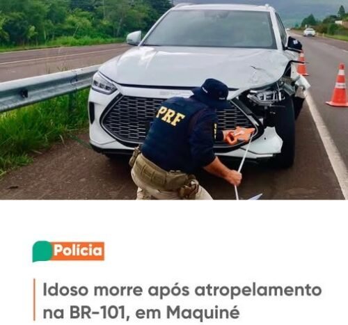Idoso morre após atropelamento na BR – 101, em Maquiné
