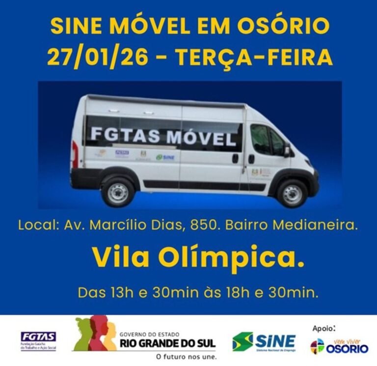 FGTAS/SINE PROMOVE ATENDIMENTO ESPECIAL EM OSÓRIO NESTA TERÇA-FEIRA 2 622060736 1328858582616039 8109841842610067317 n
