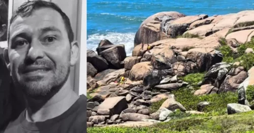 Homem de 40 anos morre afogado após escorregar e cair de pedra famosa em praia de SC