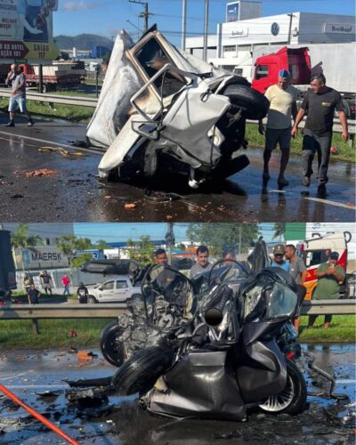 Três pessoas morreram no grave acidente registrado na manhã desta Quarta-feira (18) na BR-101, em Itajaí/SC 6 635544627 1515395273483545 1841186076977196169 n