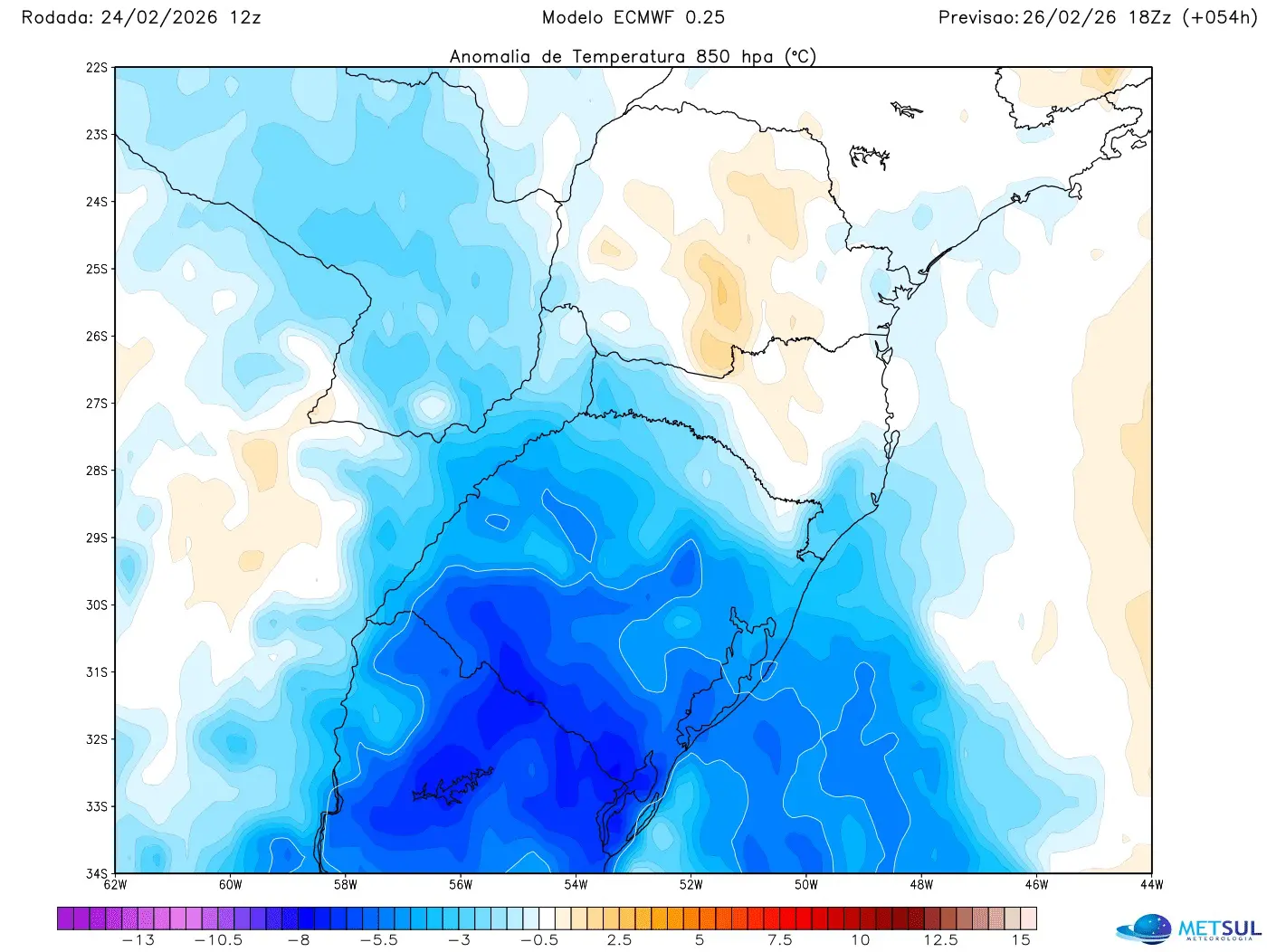 Massa de ar frio vai trazer dias agrad&aacute;veis na segunda metade da semana