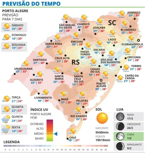 Após onda de calor, frente fria traz chuva e temporais ao RS neste Sábado 1 WhatsApp Image 2026 02 06 at 20 14 21