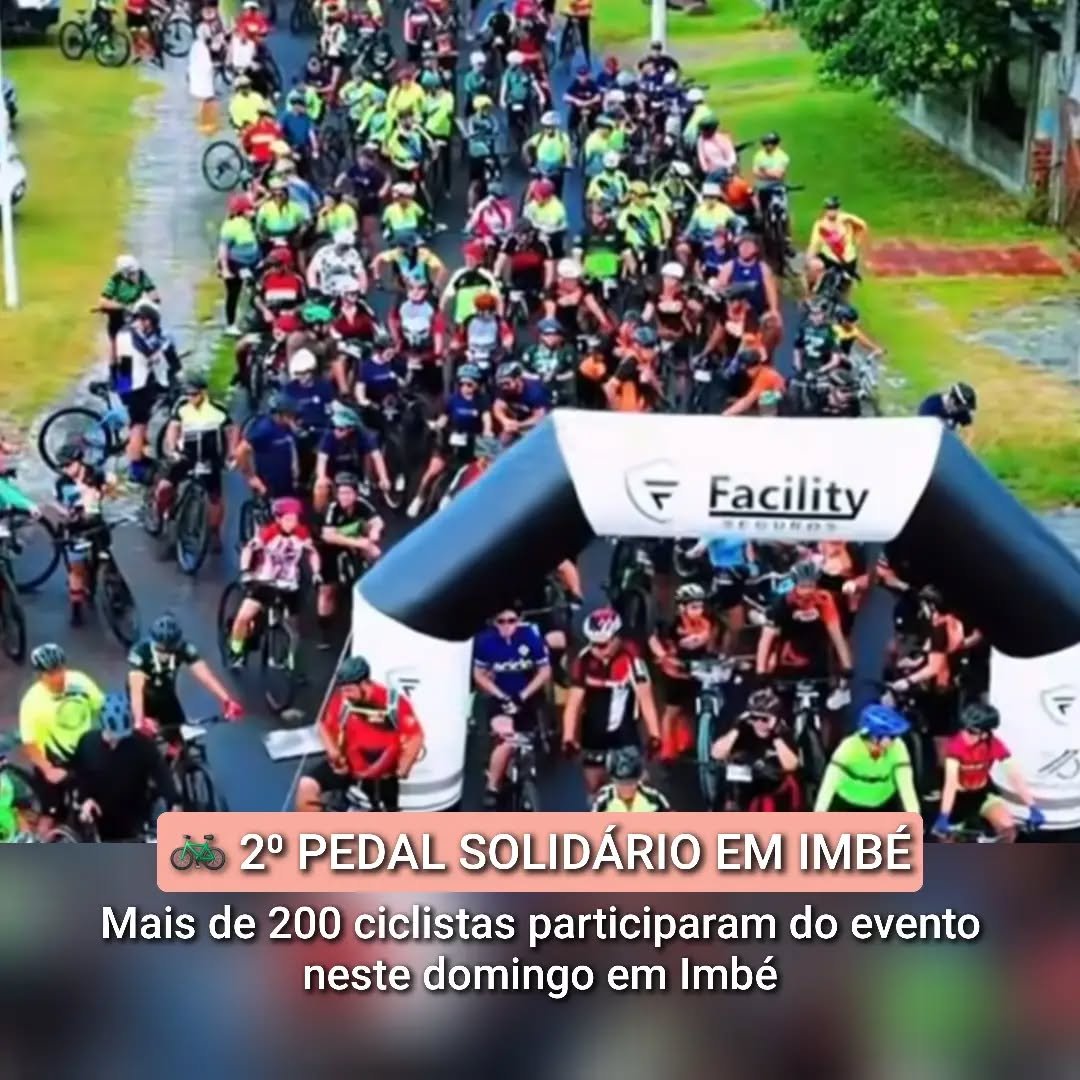 PEDAL SOLIDÁRIO EM IMBÉ REÚNE 200 CICLISTAS NESTE DOMINGO