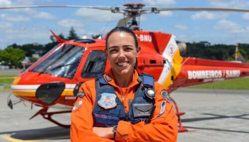 Única Mulher no Helicóptero Arcanjo vive Rotina de Risco para Salvar Vidas em SC