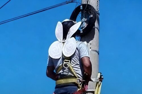 Filha descobre trabalho perigoso do pai e cria “asas” para protegê-lo de quedas