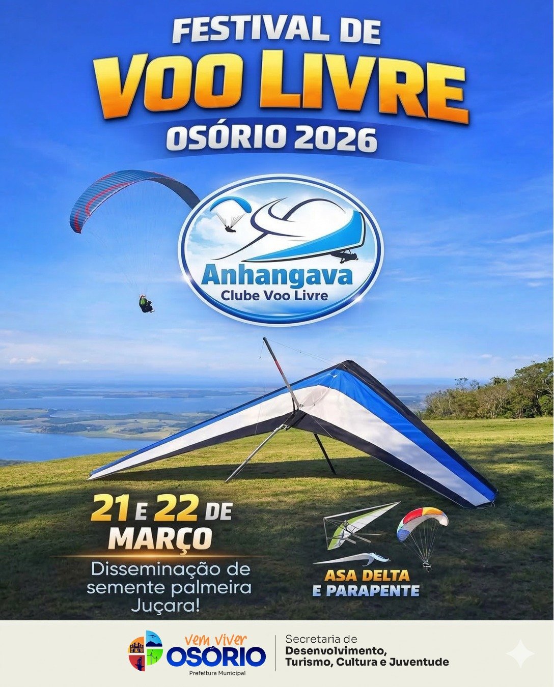 FESTIVAL DE VOO LIVRE MOVIMENTA OS&Oacute;RIO COM ESPORTE, NATUREZA E TURISMO