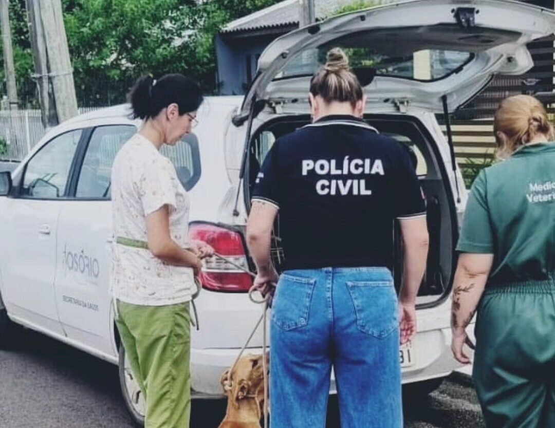 Pol&iacute;cia Civil prende autor de maus tratos contra c&atilde;o dom&eacute;stico em Os&oacute;rio