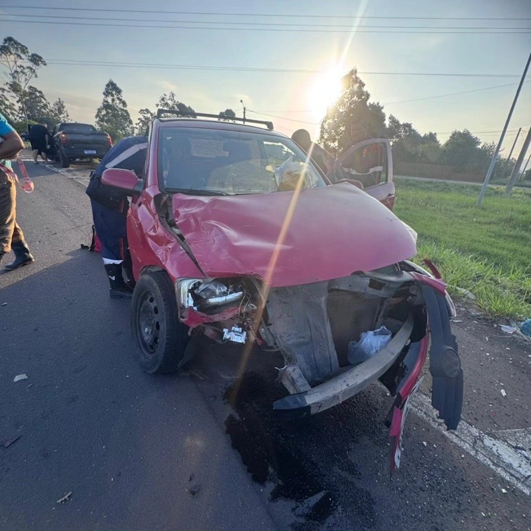 Acidente deixa feridos na RSC-101, em Os&oacute;rio