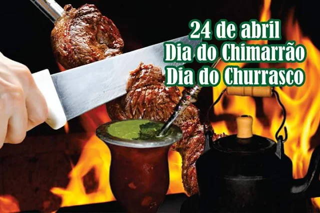 O Dia do Chimarrão e do Churrasco é comemorado anualmente em 24 de abril!