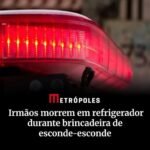 Irmãos morrem em refrigerador durante brincadeira de esconde-esconde