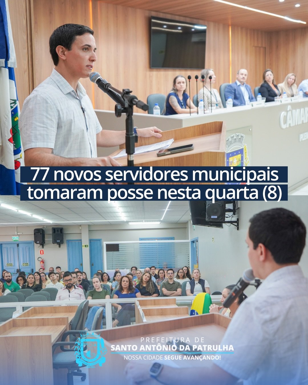 Em Santo Ant&ocirc;nio da Patrulha 77 Novos Servidores Municipais tomaram posse nesta Quarta-feira, 08 de Abril