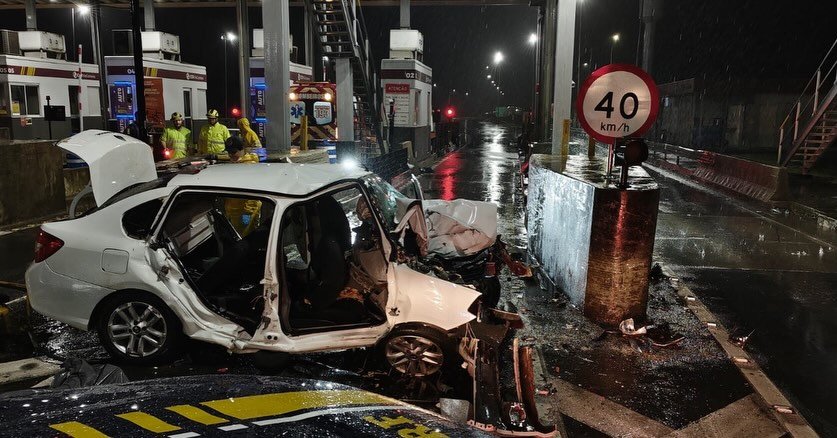 Trag&eacute;dia na BR-101: Acidente em pra&ccedil;a de ped&aacute;gio deixa duas pessoas mortas em S&atilde;o Jo&atilde;o do Sul, SC